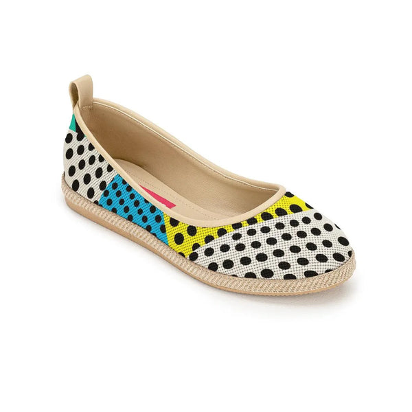 Beige Voyage Round Toe Dotted