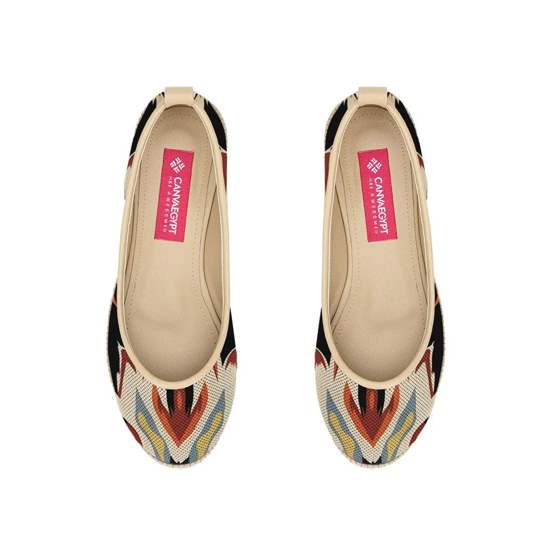 Beige Voyage Round Toe Flame - CANVAEGYPT