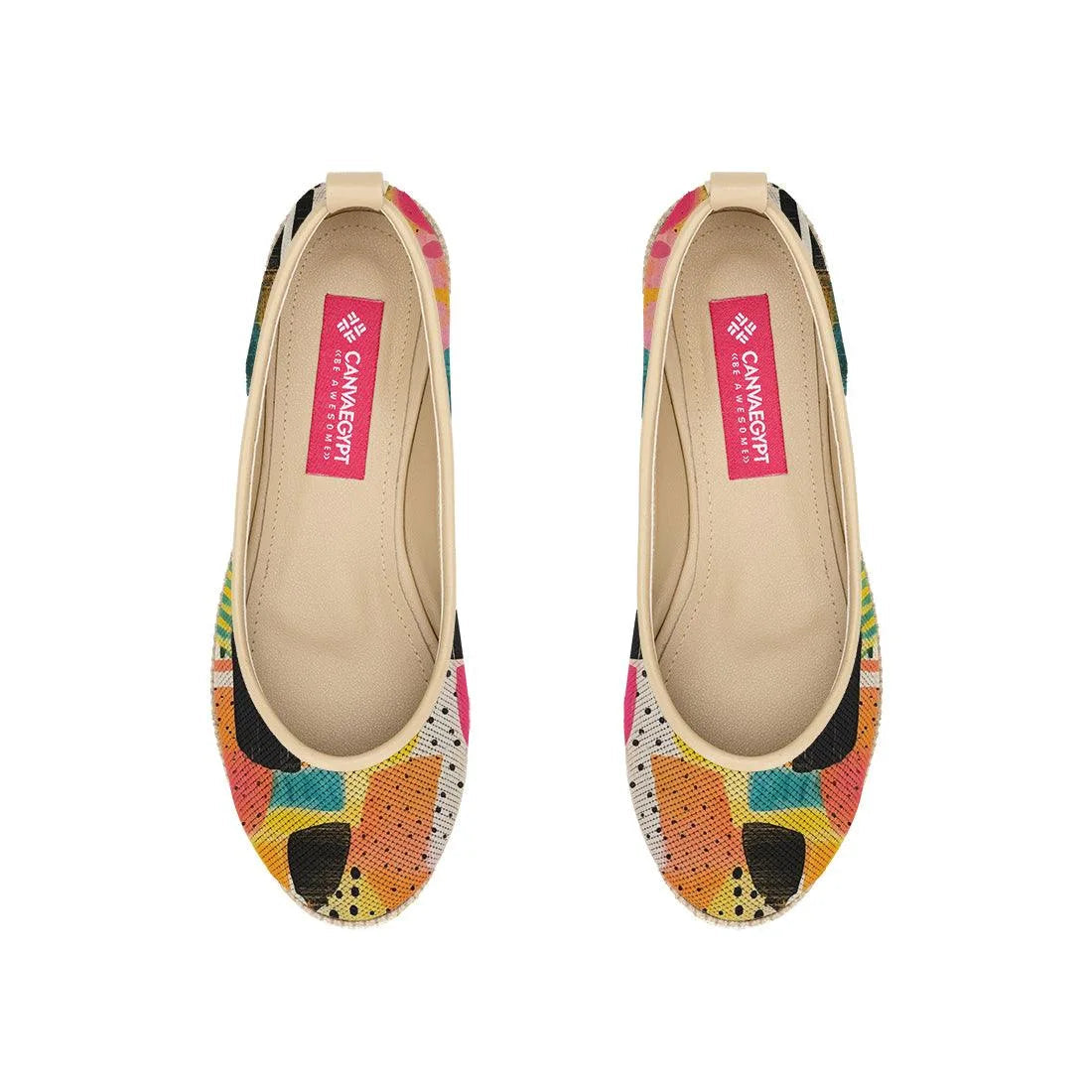Beige Voyage Round Toe Paint - CANVAEGYPT