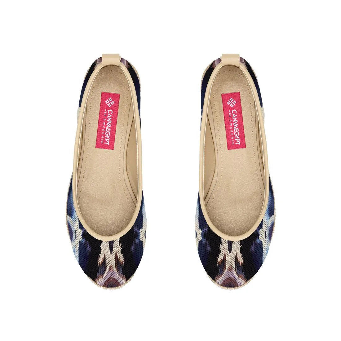 Beige Voyage Round Toe Puzzling - CANVAEGYPT