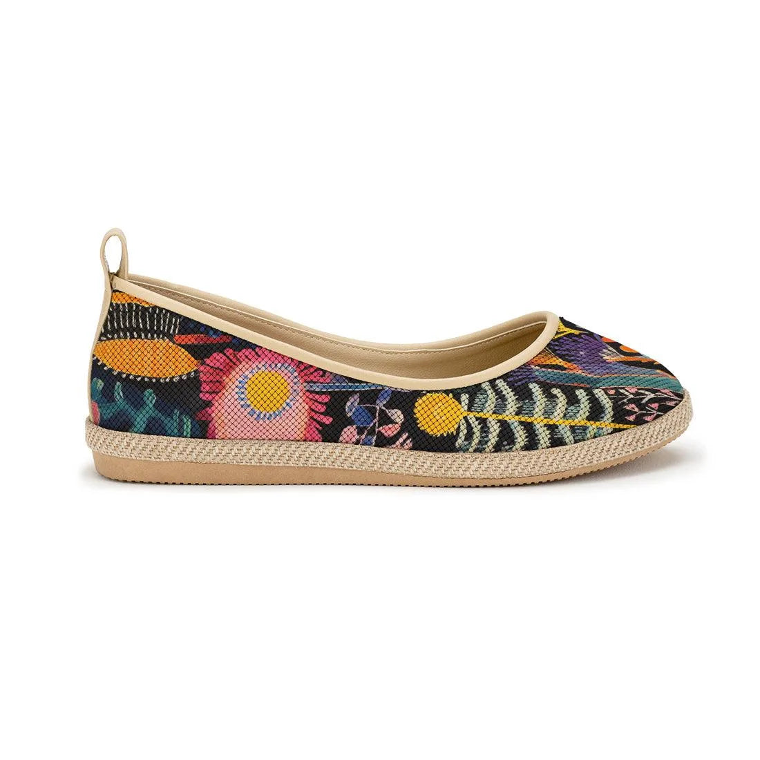 Beige Voyage Round Toe Sea Life - CANVAEGYPT