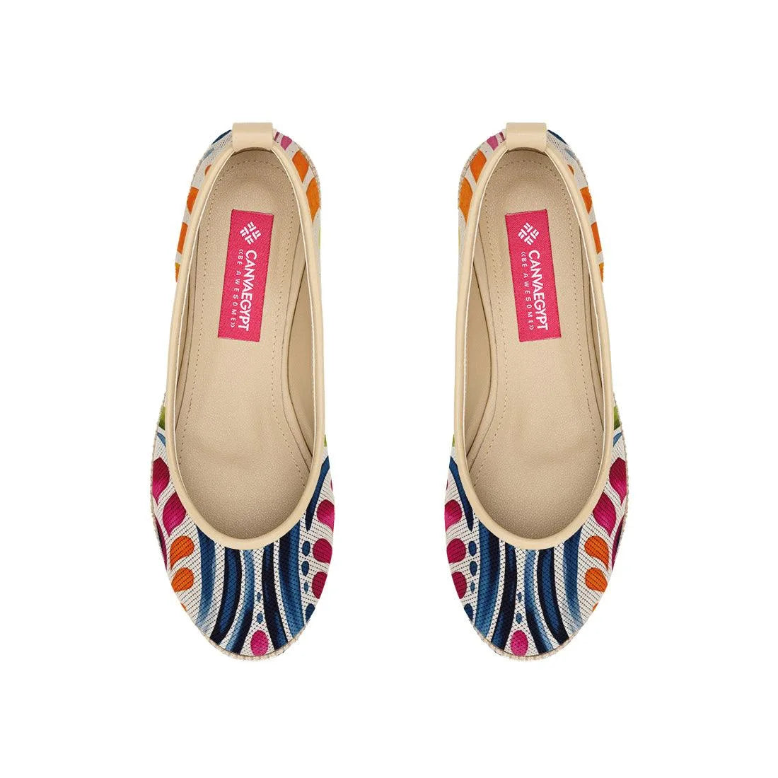 Beige Voyage Round Toe Stipples - CANVAEGYPT