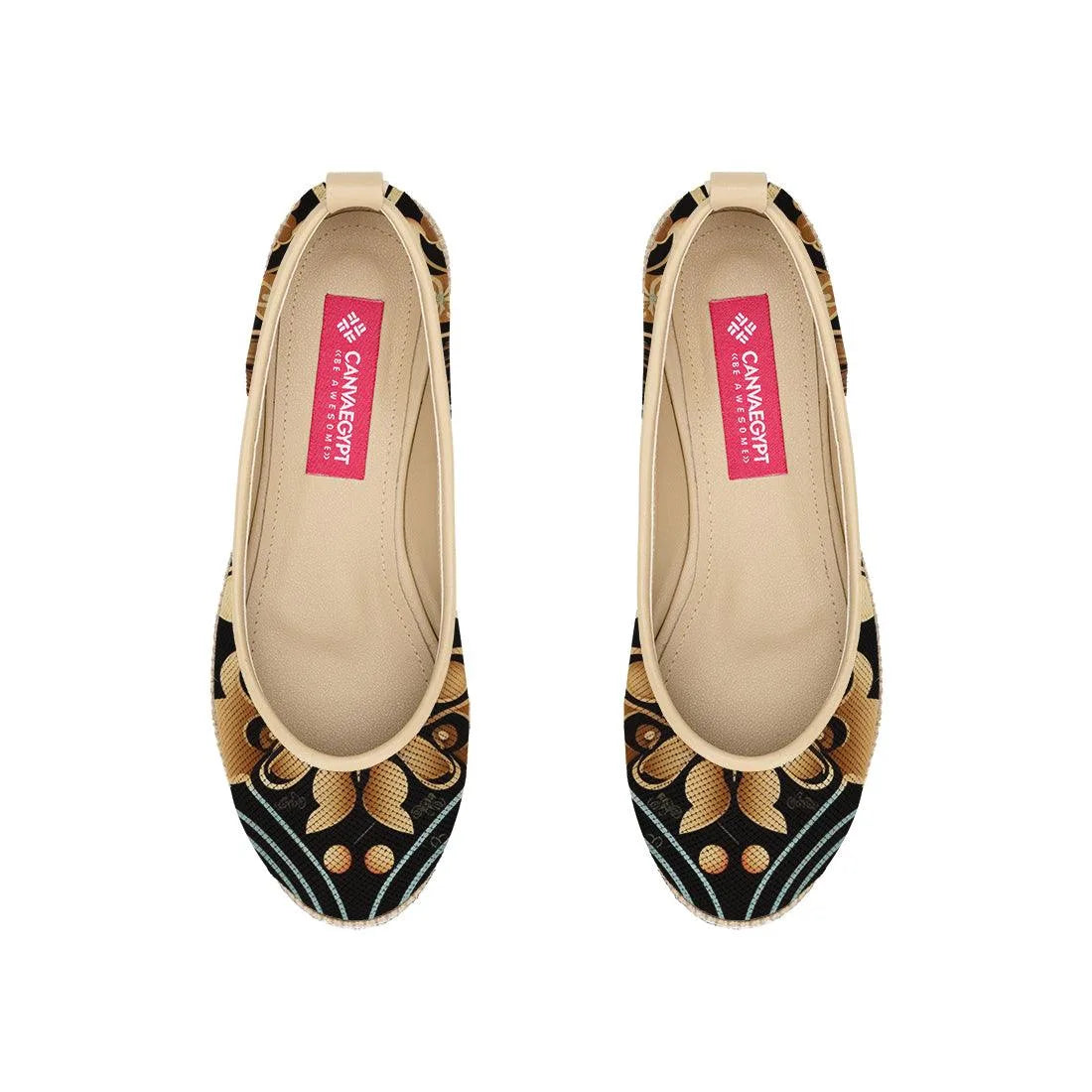 Beige Voyage Round Toe Decoration - CANVAEGYPT