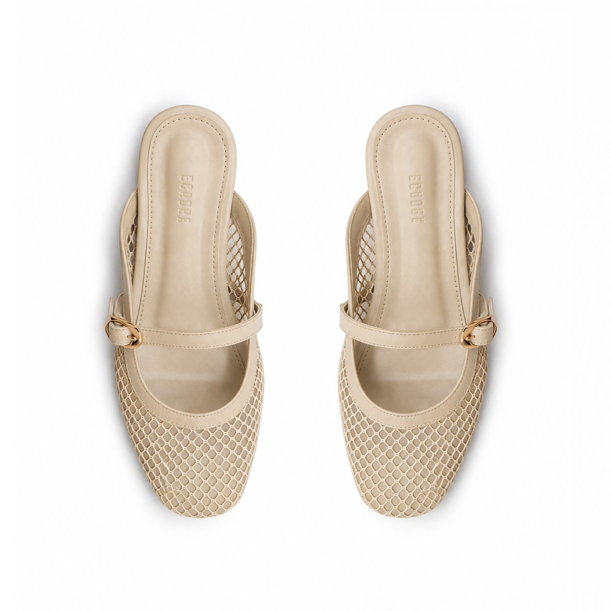 Beige Trellis Mule - 2 | ECADRA