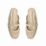 Beige Trellis Mule - 2 | ECADRA