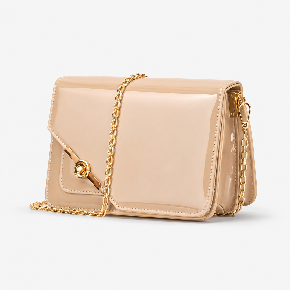 Biege Chain Crossbody Bag – Twist & Go - 2 Chain Crossbody Bag – Twist & Go | ECADRA