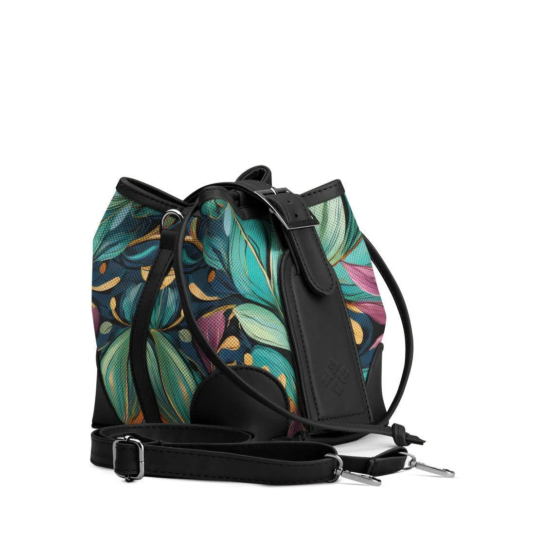 Black Bucket Bags Leaf - CANVAEGYPT