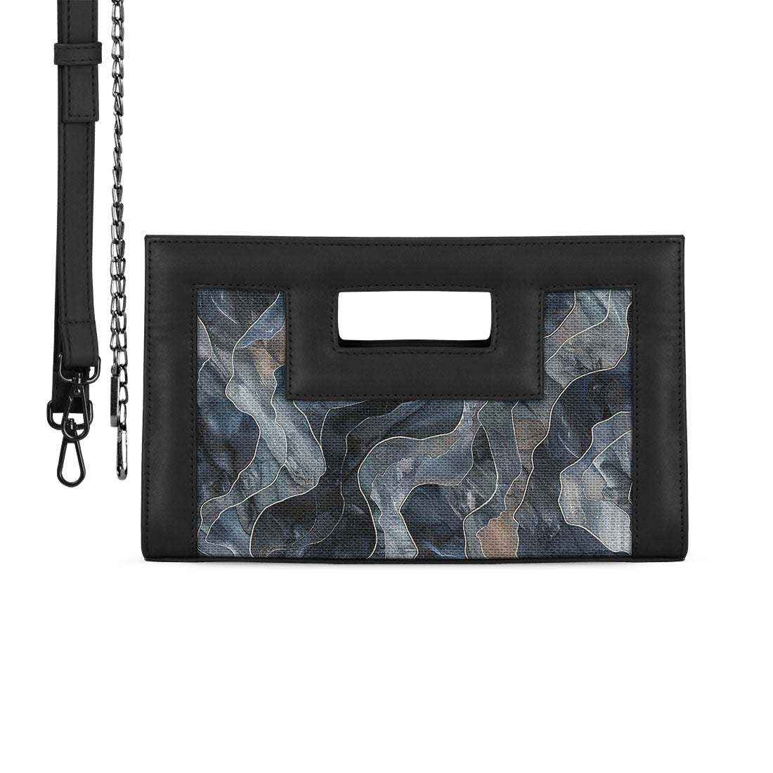 Black City Sleek Clutch Dark Watercolor - 2