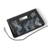 Black City Sleek Clutch Dark Watercolor - 1