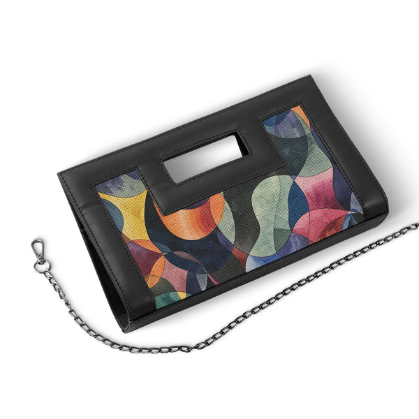 Black City Sleek Clutch Watercolor Wavy - 1
