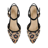 Black Closed Strap Sandal Orange Cheetah - 1