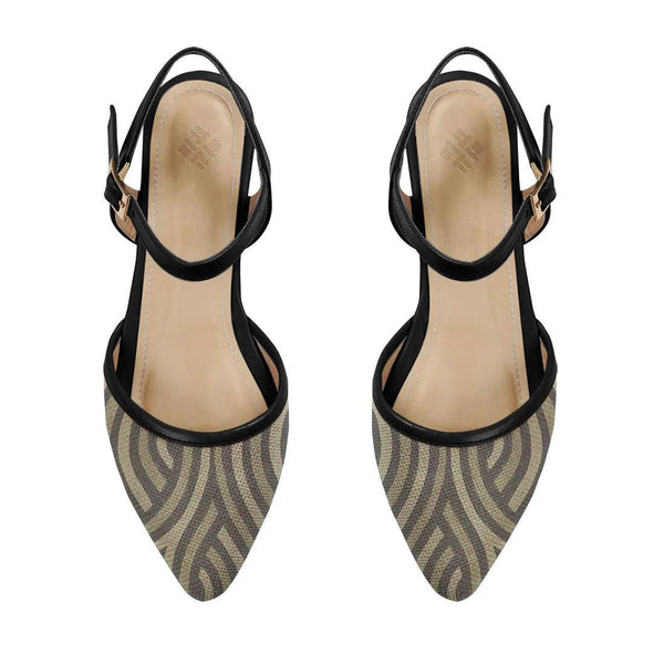 Black Closed Strap Sandal Texture