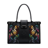 Black Double Handle colorful leafs - CANVAEGYPT