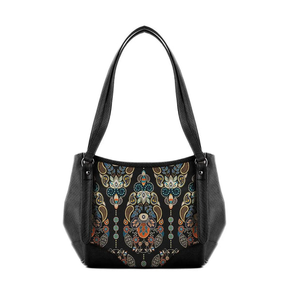 Black Leather Tote Bag Agy - 1