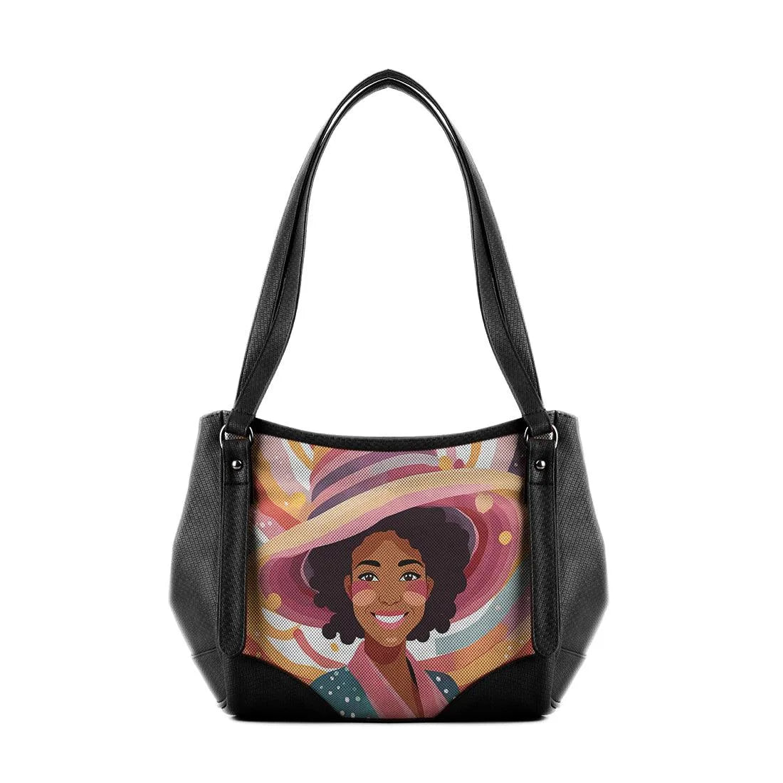 Black Leather Tote Bag baroness - CANVAEGYPT