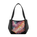Black Leather Tote wavy sky