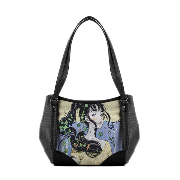 Black Leather Tote young beauty - CANVAEGYPT