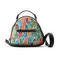 Black Mini Voyage Backpack Colorful Leaf