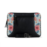 Black Mixed Laptop Sleeve Flower Art - 1