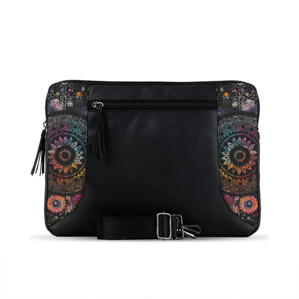 Black Mixed Laptop Sleeve mandela - 1