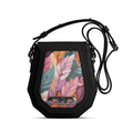 Black Polygon Crossbags mixed leaves