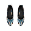 Black Round Toe Shoe Blue circle – Hot Deal