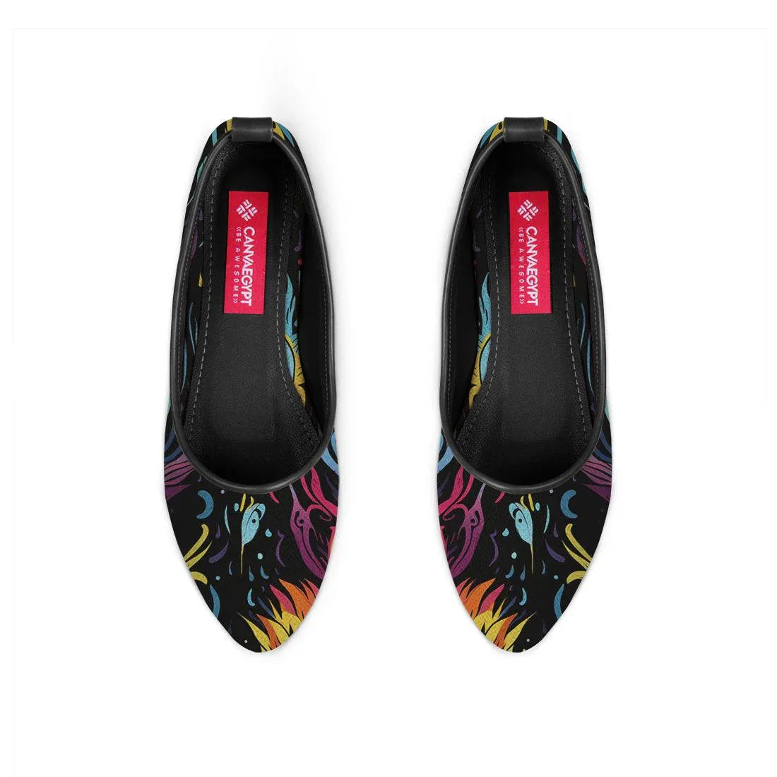 Black Round Toe Shoe Dazzling - CANVAEGYPT