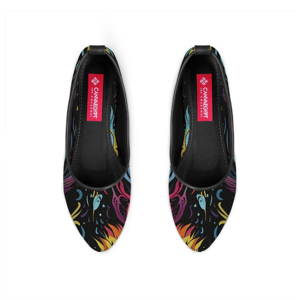 Black Round Toe Shoe Dazzling - CANVAEGYPT