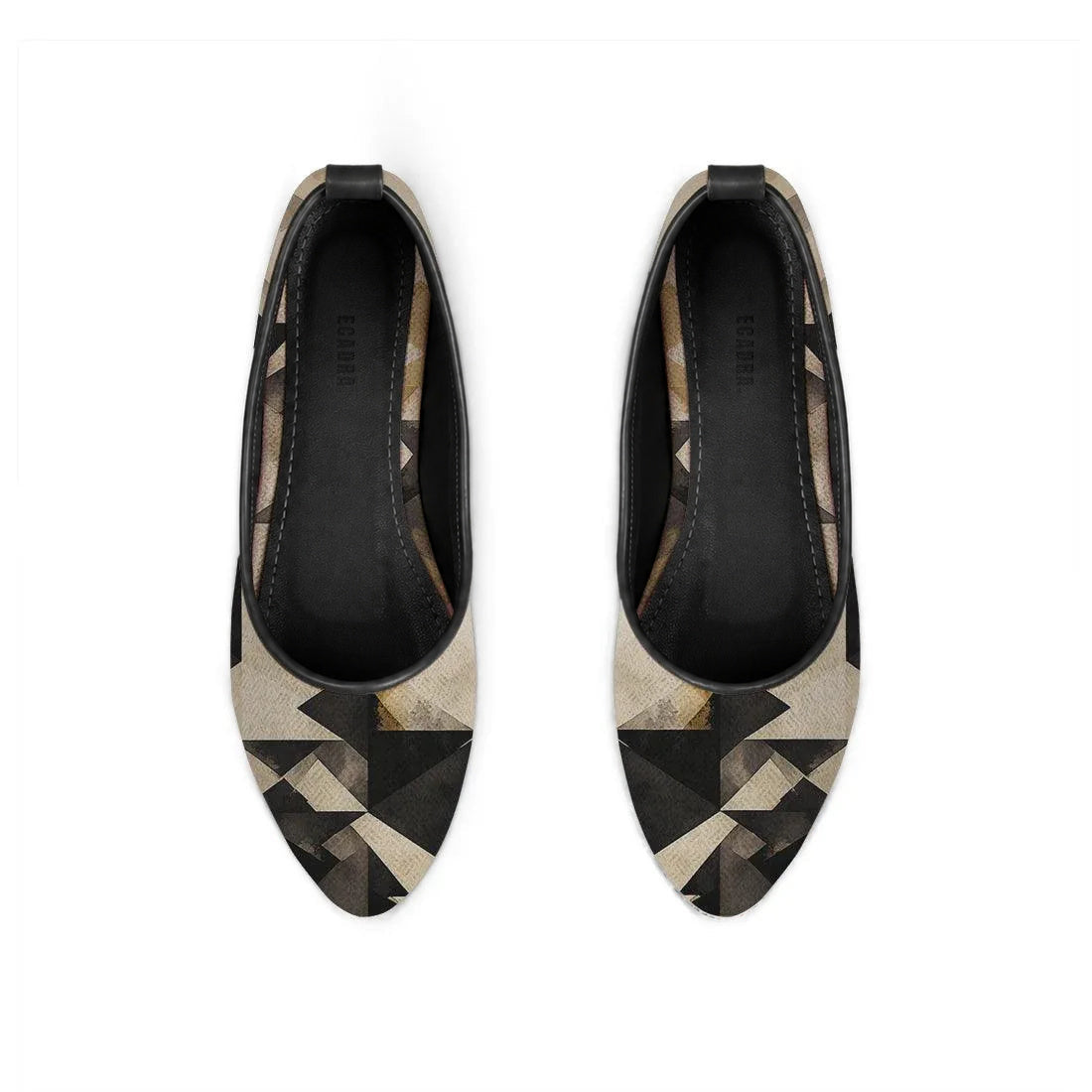 Black Round Toe Shoe Dusty – كوتشي فلات حريمي – ECADRA