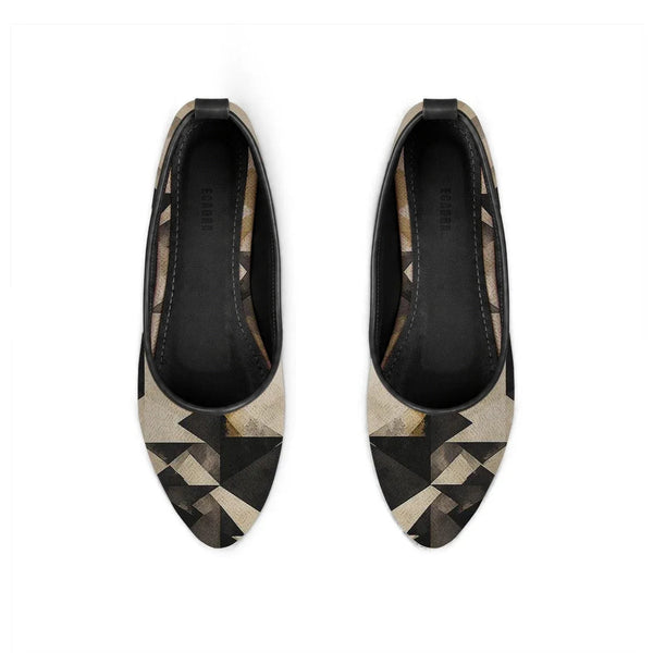 Black Round Toe Shoe Dusty – كوتشي فلات حريمي – ECADRA