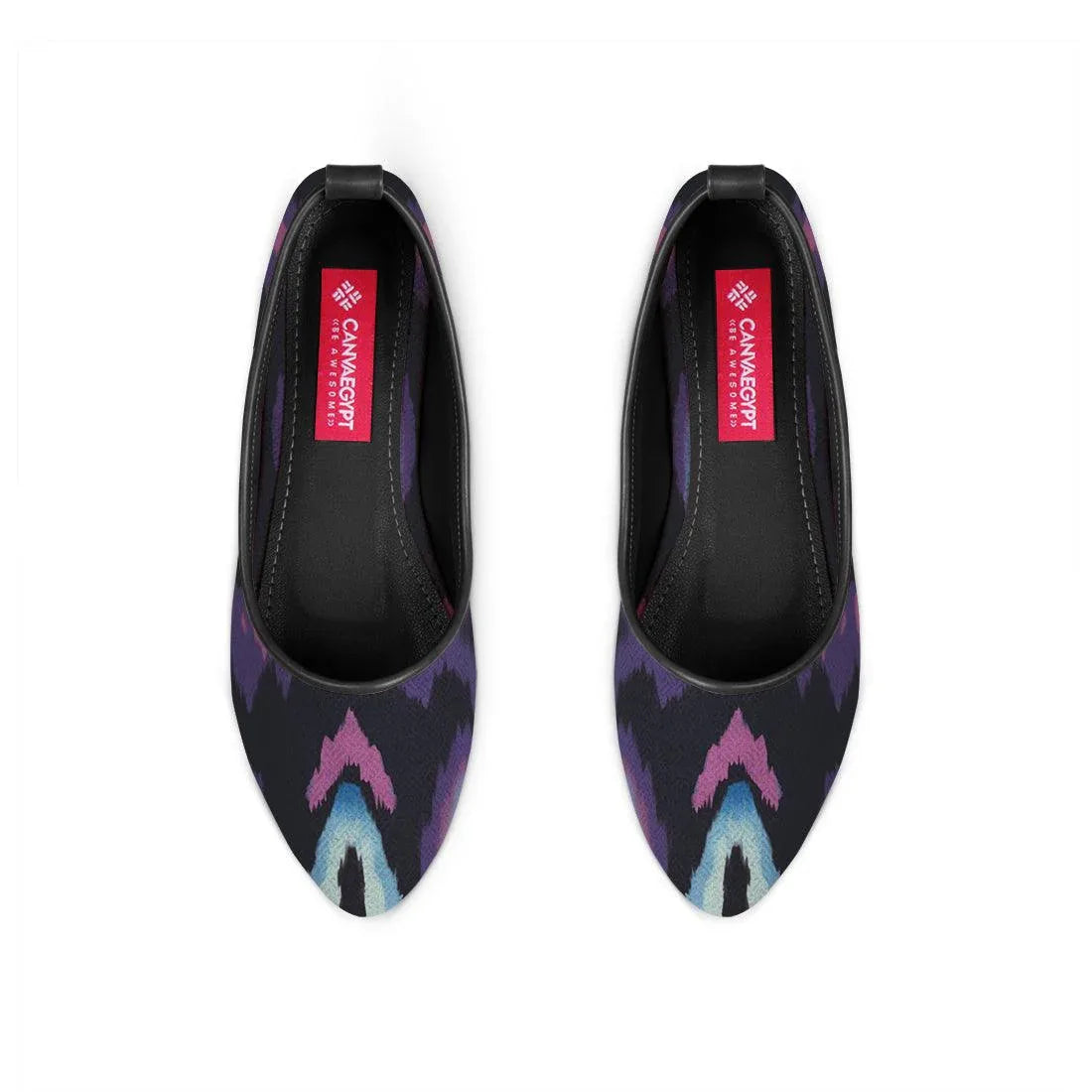Black Round Toe Shoe Faded - CANVAEGYPT