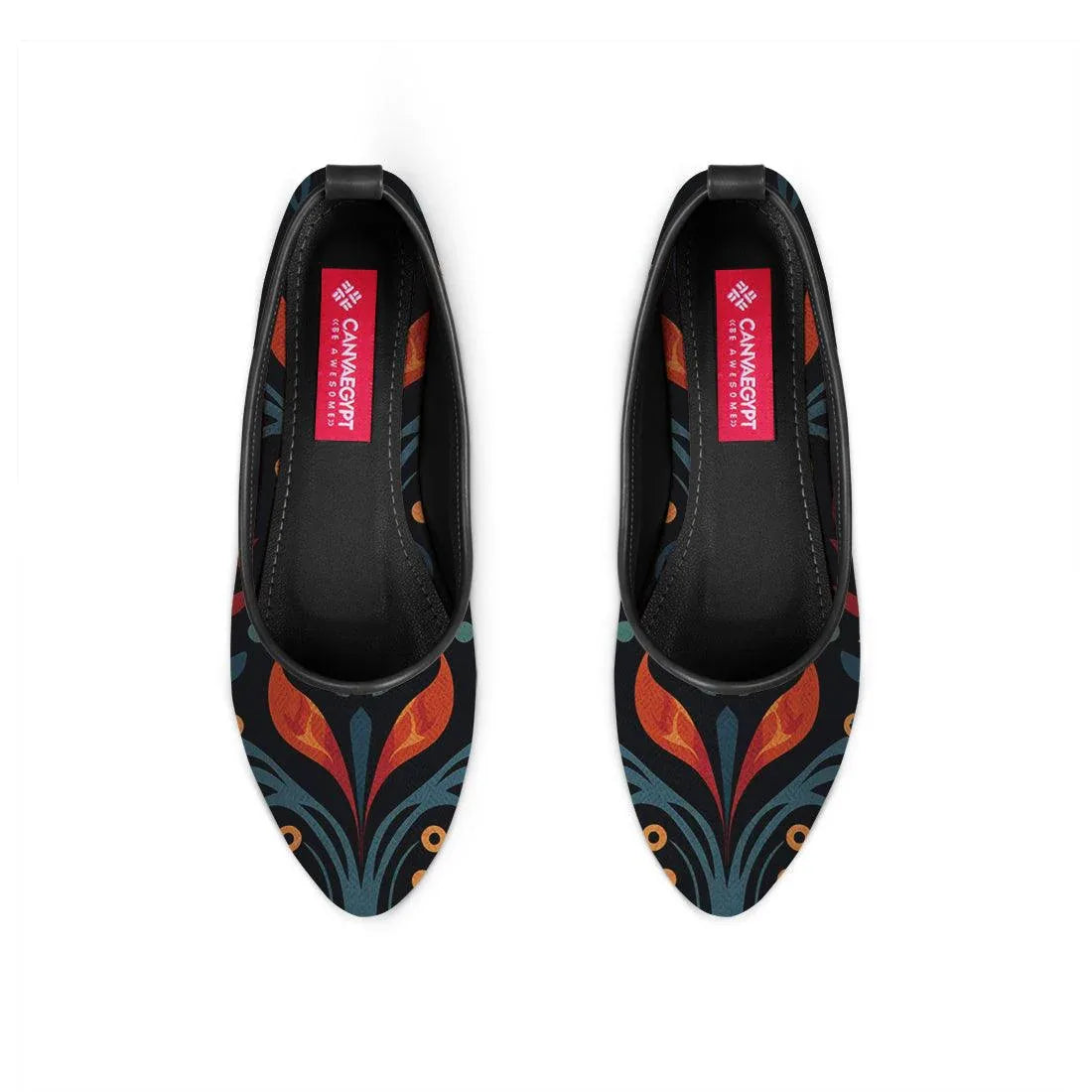 Black Round Toe Shoe Fiery - CANVAEGYPT