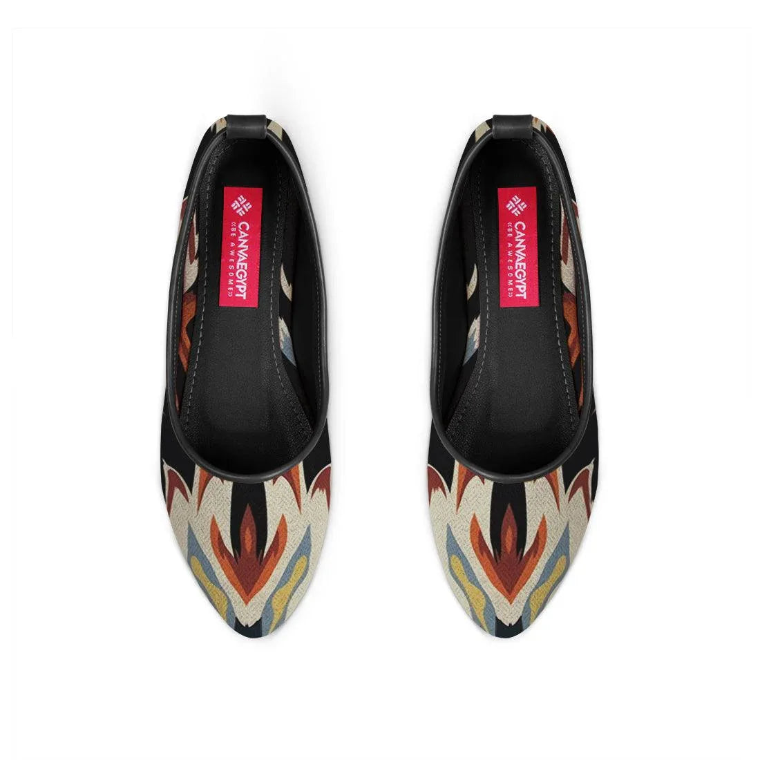 Black Round Toe Shoe Flame - CANVAEGYPT