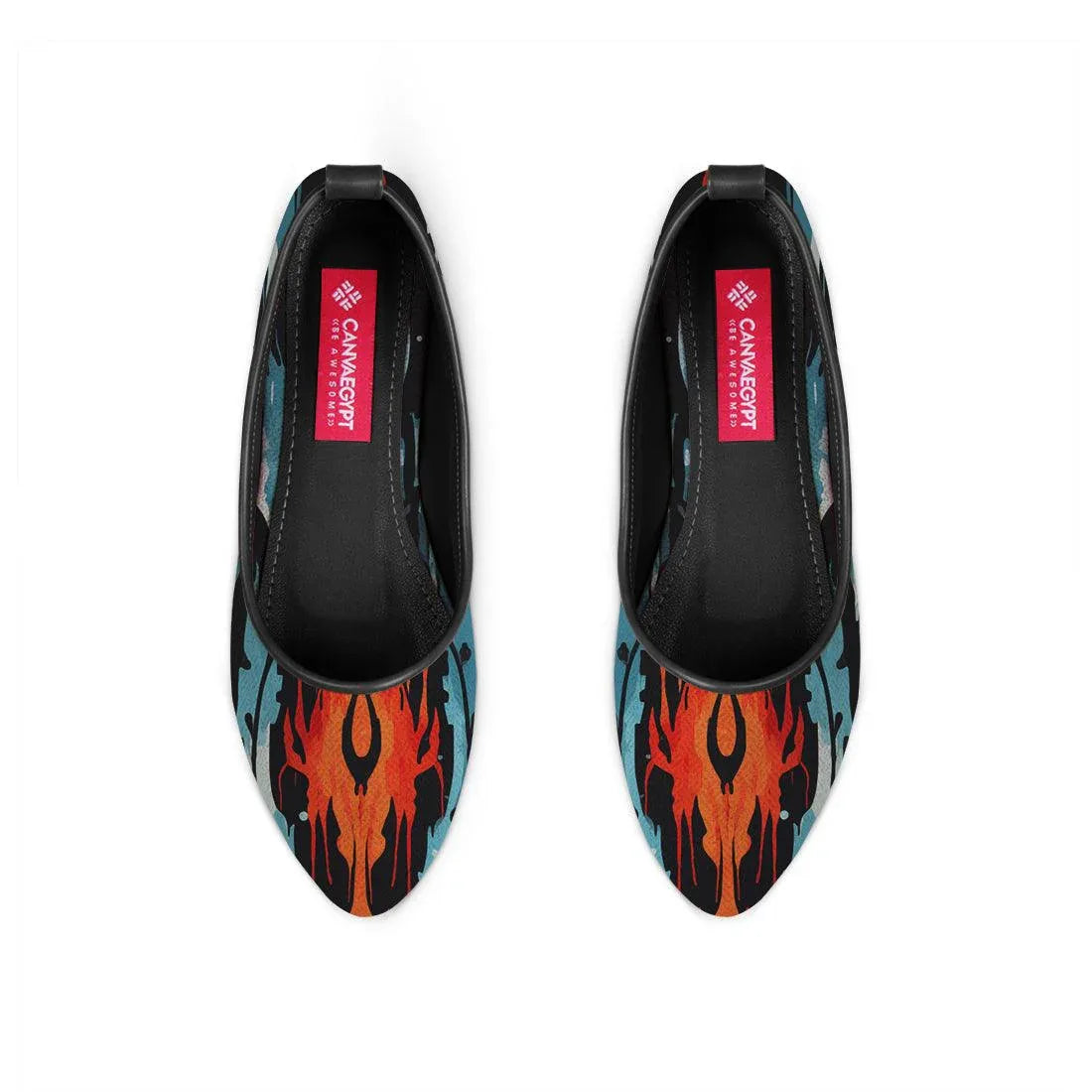 Black Round Toe Shoe Flaring - CANVAEGYPT