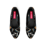 Black Round Toe Shoe Leaves