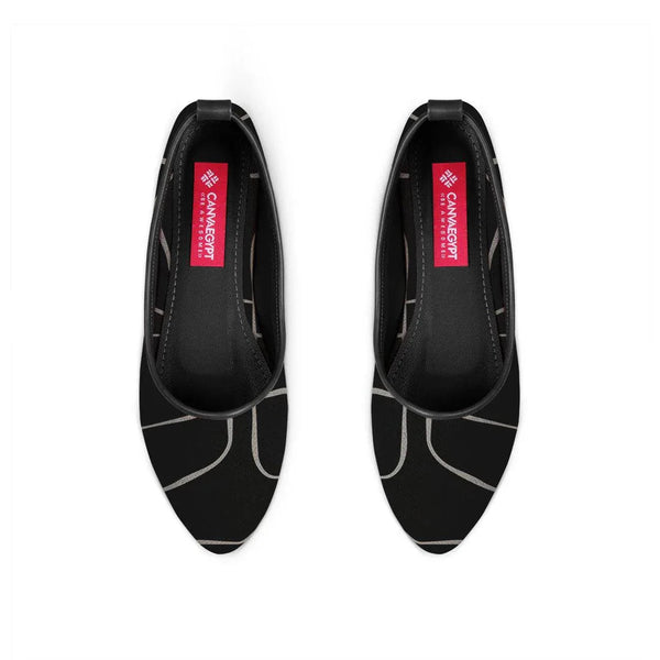 Black Round Toe Shoe Line in black