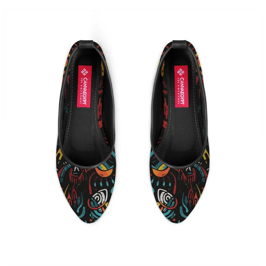 Black Round Toe Shoe Looming - CANVAEGYPT