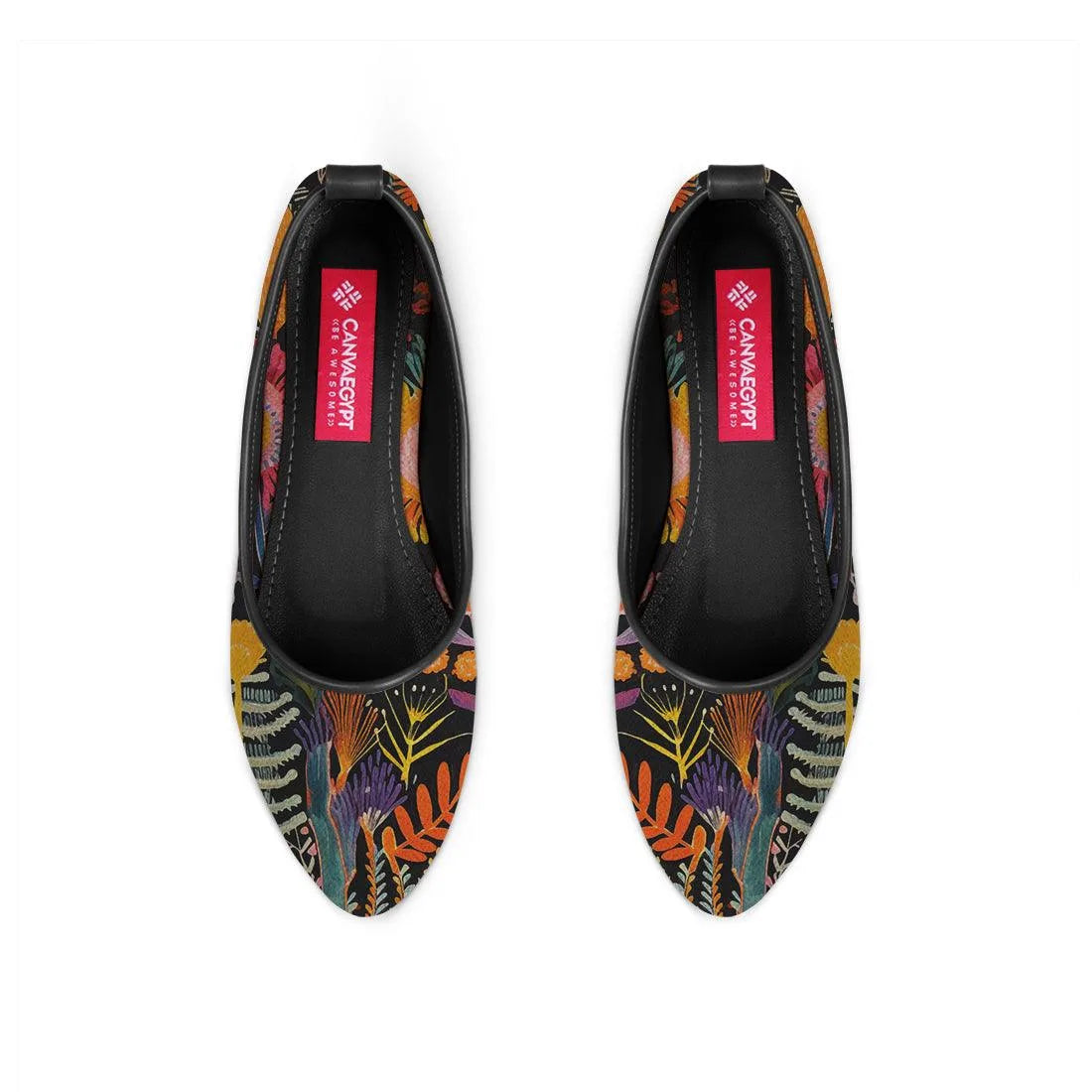 Black Round Toe Shoe Sea Life - CANVAEGYPT