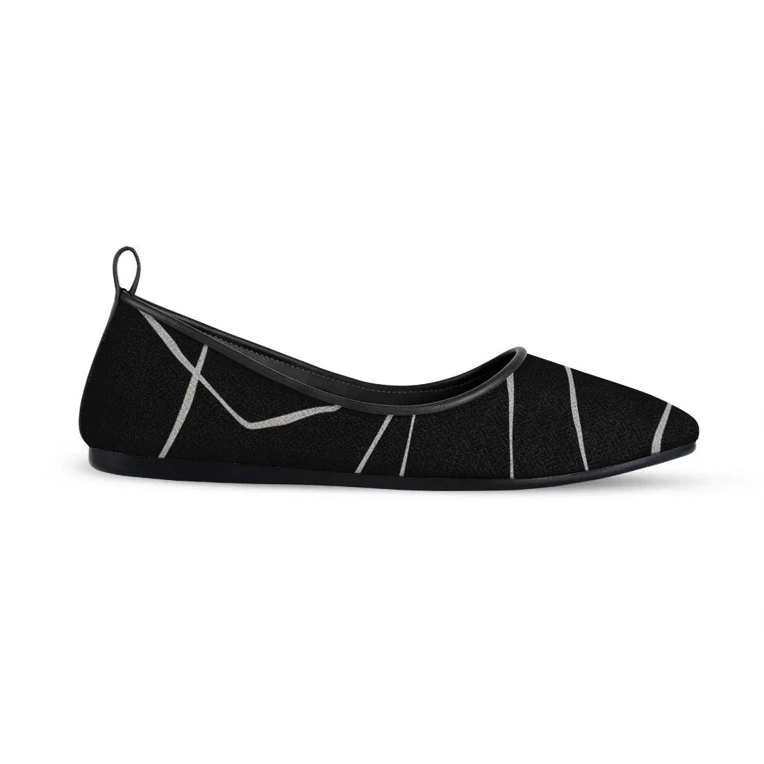 Black Round Toe Shoe Line in black