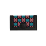 Black Sleek Elegance Fold Wallet Featuring Vibrant Star Tile Motif - 2
