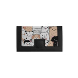 Black Sleek Elegance Fold Wallet Playful Kawaii Critter Charm - 2