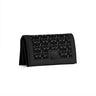 Black Sleek Elegance Fold Wallet with Playful Minimalist Cat Motif