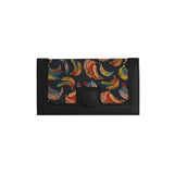 Black Sleek Elegance Fold Wallet with Pop-Art Banana Burst - 2