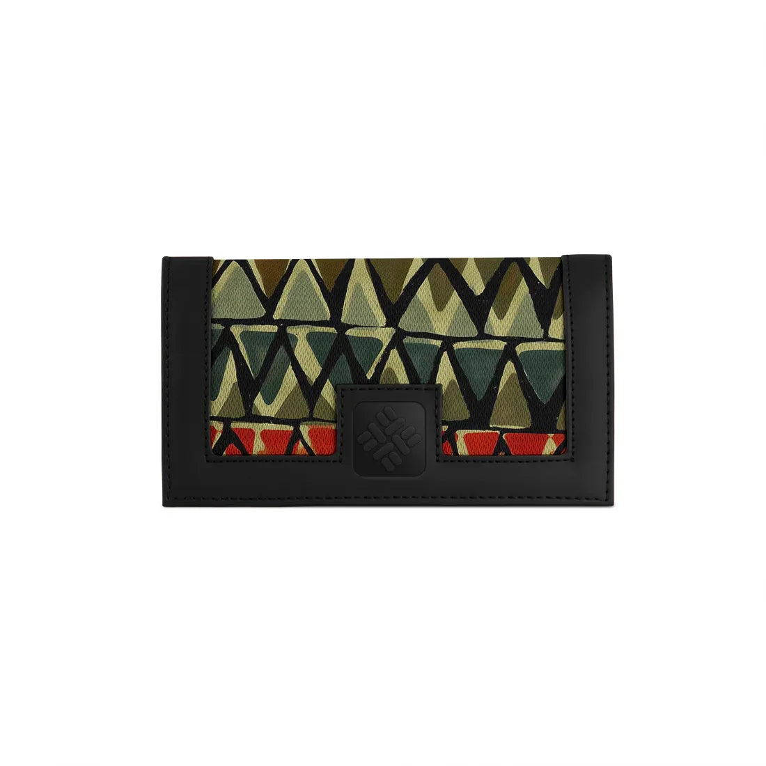 Black Sleek Elegance Fold Wallet with Tribal Chevron Vibes - 2