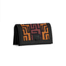 Black Sleek Elegance Fold Wallet with Warm Tribal Maze Pattern
