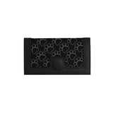 Black Sleek Elegance Fold Wallet with Whimsical Paw Print Pattern - 2