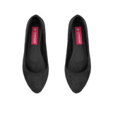 Black Solid Round Toe