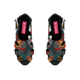 Black Spider Toe Sandal Big Leafs - CANVAEGYPT