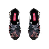 Black Spider Toe Sandal Dark Pattern