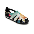 Black Spider Toe Sandal Floral
